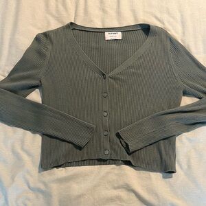 Old Navy Sage Green Cropped Sweater Small